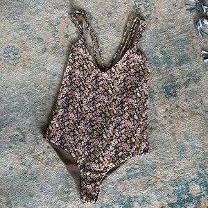 Acacia flower one piece swim suit in size large. Barely worn